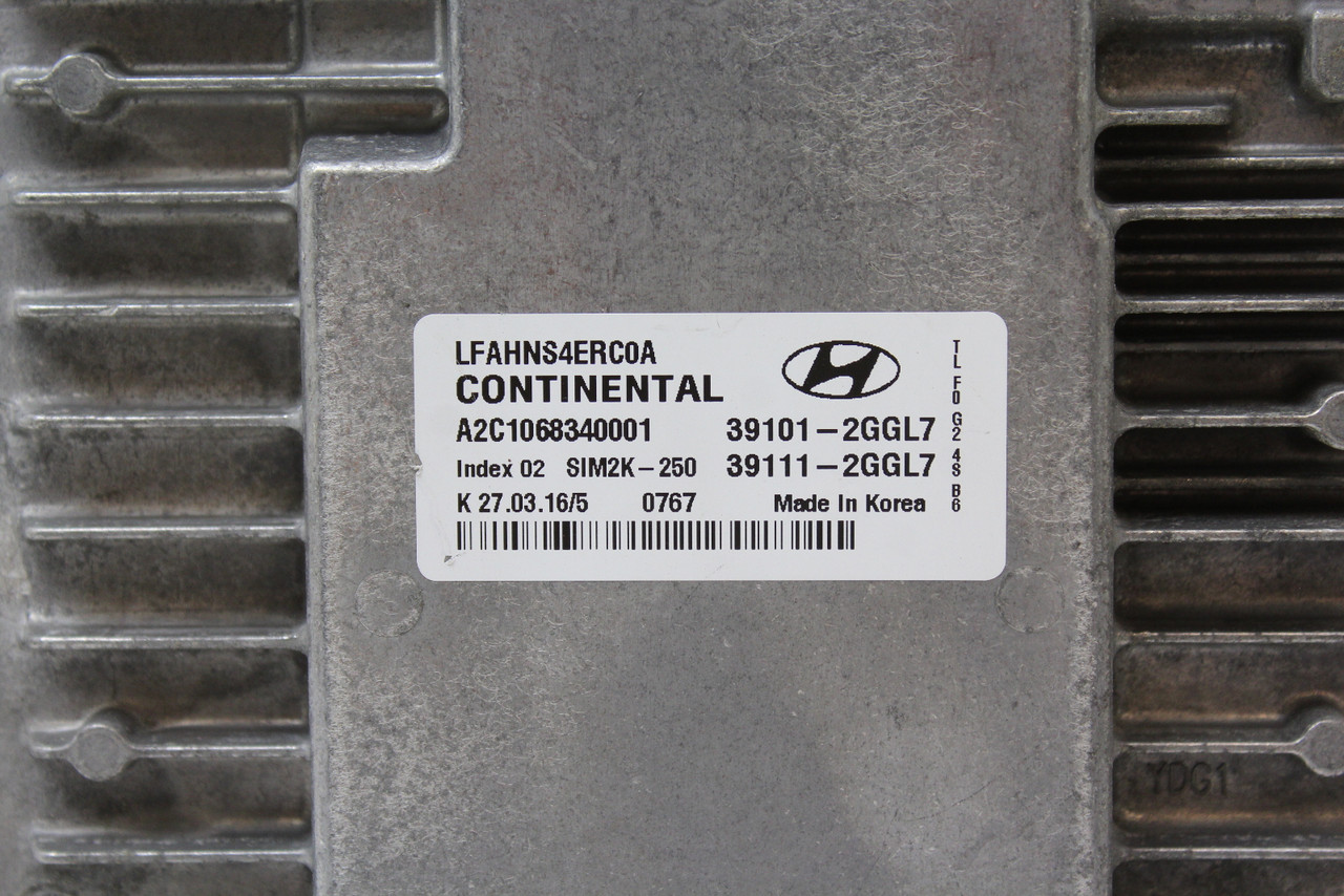 15-17 Hyundai Sonata 39111-2GGL7 Computer Engine Control ECU ECM EBX Module