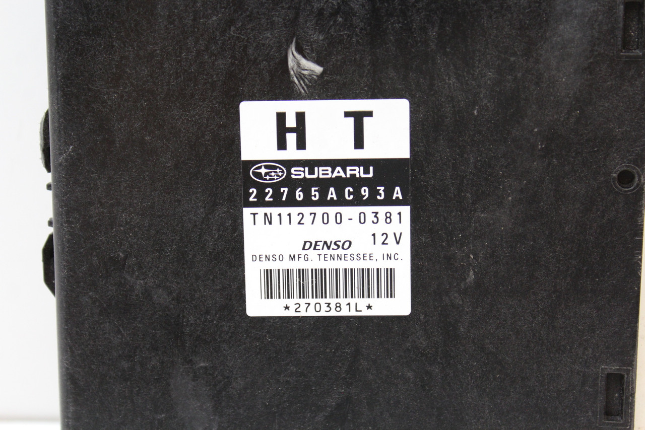 11 2011 Subaru Legacy 22765AC93A Computer Brain Engine Control ECU ECM Module 11 2011 Subaru Legacy 22765AC93A Computer Brain Engine Control ECU ECM Module