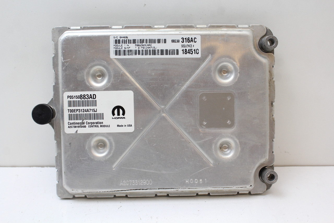15 2015 Dodge Charger 05150883AD Computer Engine Control ECU ECM EBX Module