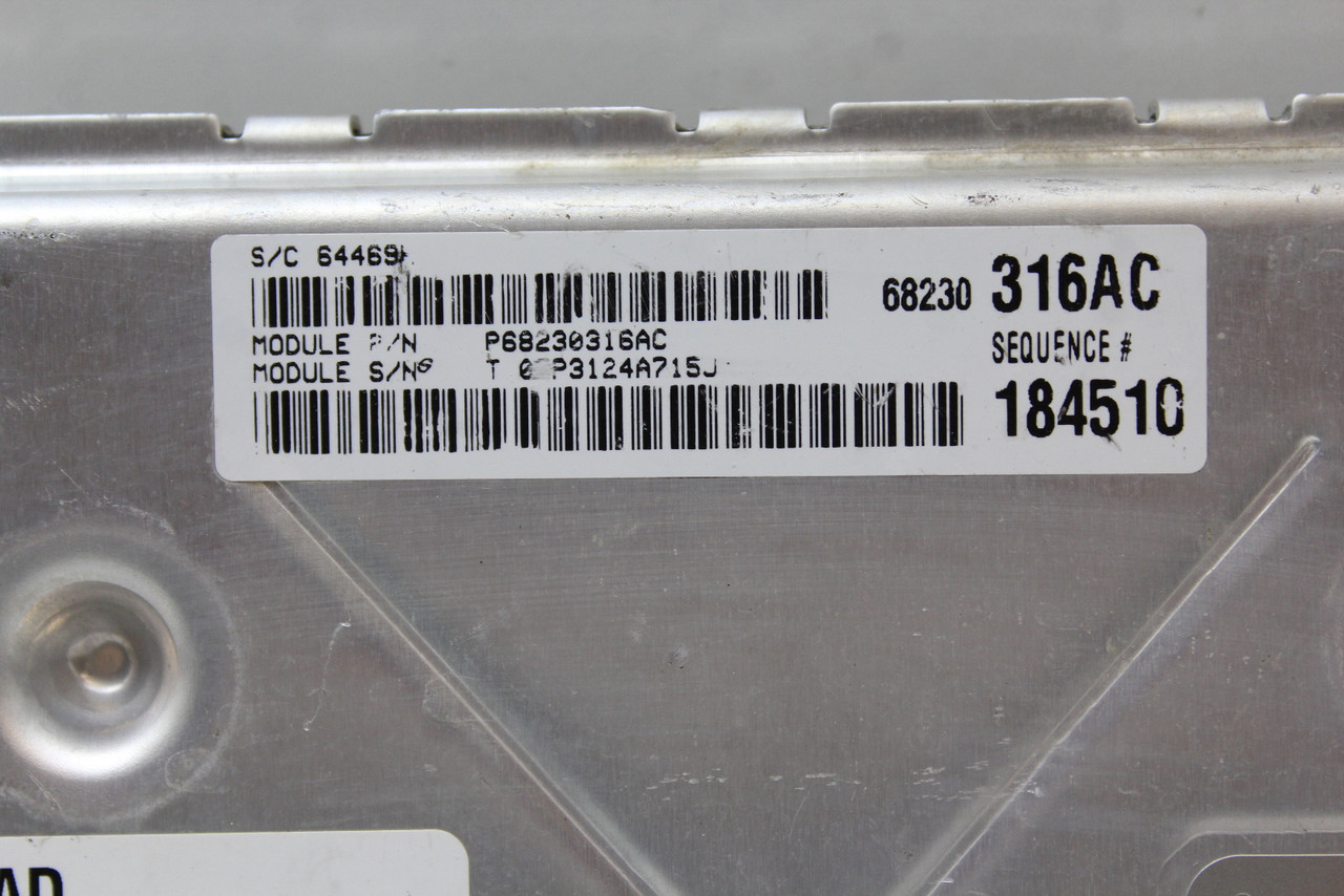 15 2015 Dodge Charger 05150883AD Computer Engine Control ECU ECM EBX Module