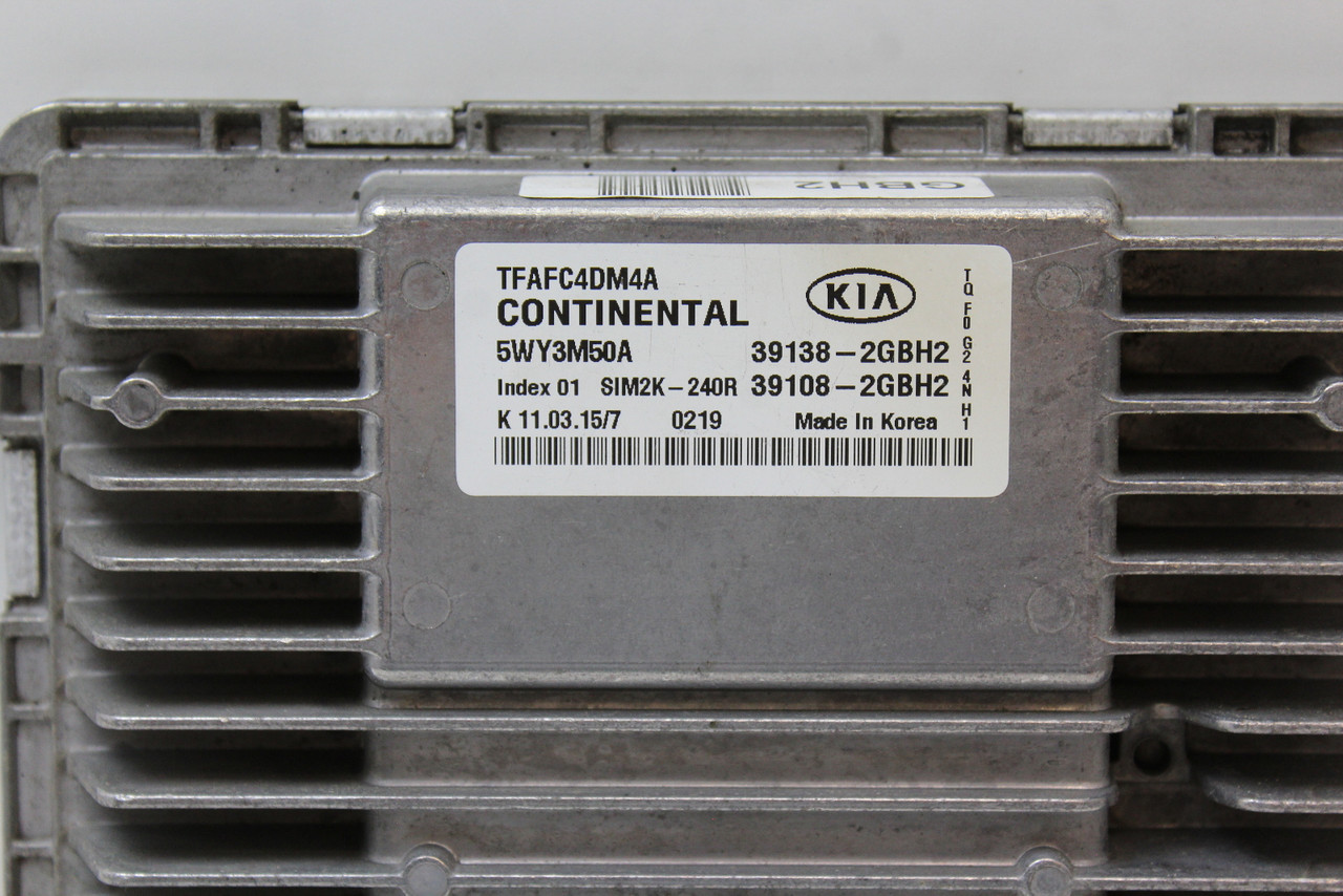 15 2015 Kia Optima 39108-2GBH2 Computer Brain Engine Control ECU ECM EBX Module