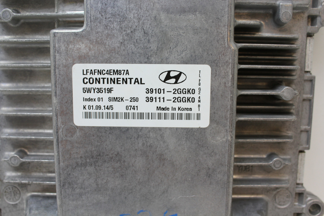 15 16 17 Sonata 39111-2GGK0 Computer Brain Engine Control ECU ECM EBX Module