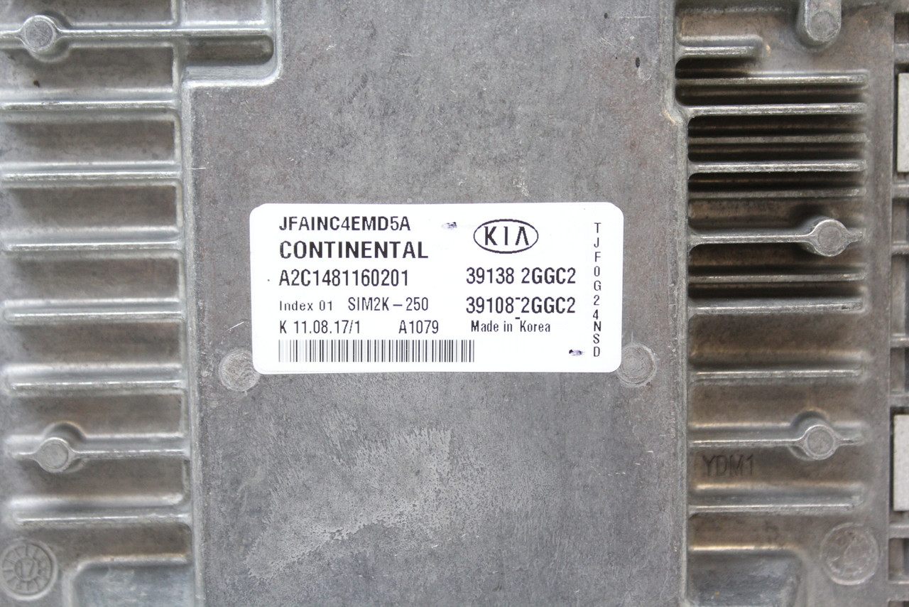 16-18 Kia Optima 39108 2GGC2 Computer Brain Engine Control ECU ECM EBX Module