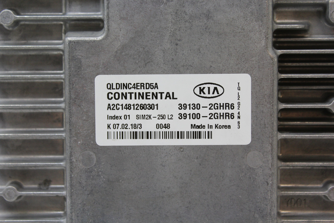 17-19 Kia Sportage 39100-2GHR6 Computer Brain Engine Control ECU ECM EBX Module