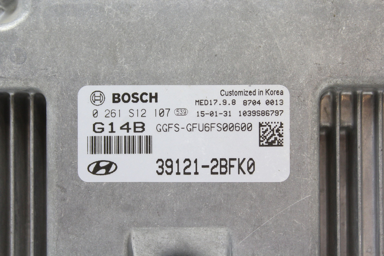 16-17 Hyundai Veloster 39121-2BFK0 Computer Brain Engine Control ECU ECM Module 16-17 Hyundai Veloster 39121-2BFK0 Computer Brain Engine Control ECU ECM Module