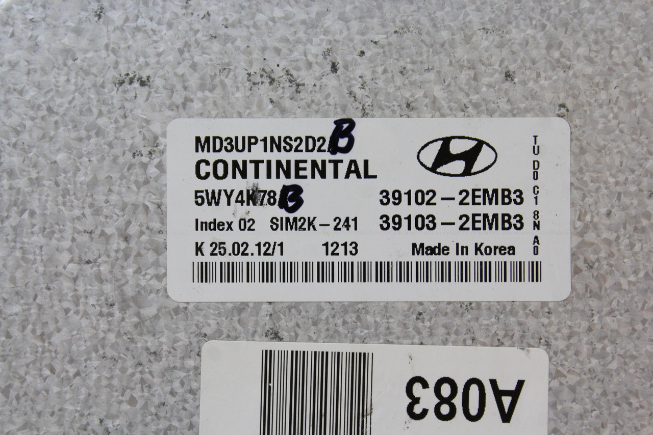 11 12 13 Hyundai Elantra 39103-2EMB3 Computer Engine Control ECU ECM Module