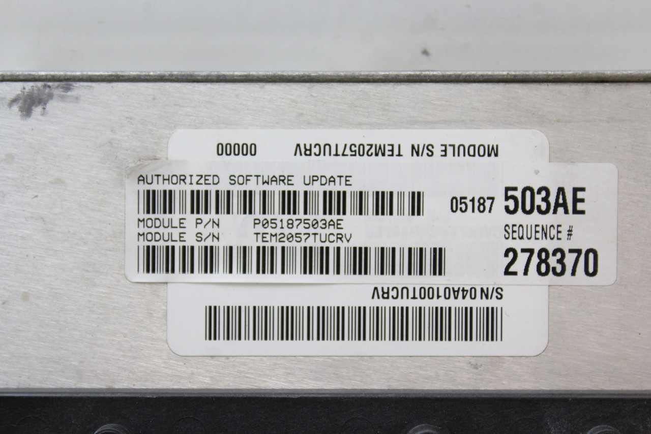 08 09 Chrysler Aspen 05187503AE Computer Brain Engine Control ECU ECM EBX Module