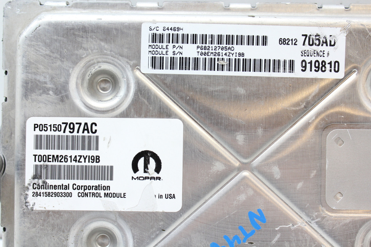 14 2014 Dodge Charger 05150797AC Computer Brain Engine Control ECU ECM Module