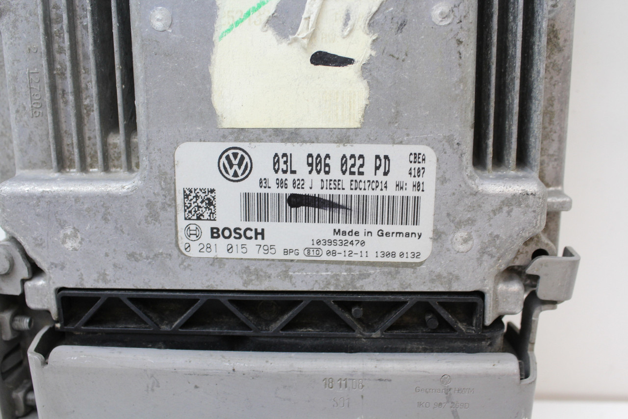 09-10 Jetta 03L 906 022 PD Computer Brain Engine Control ECU ECM EBX Module