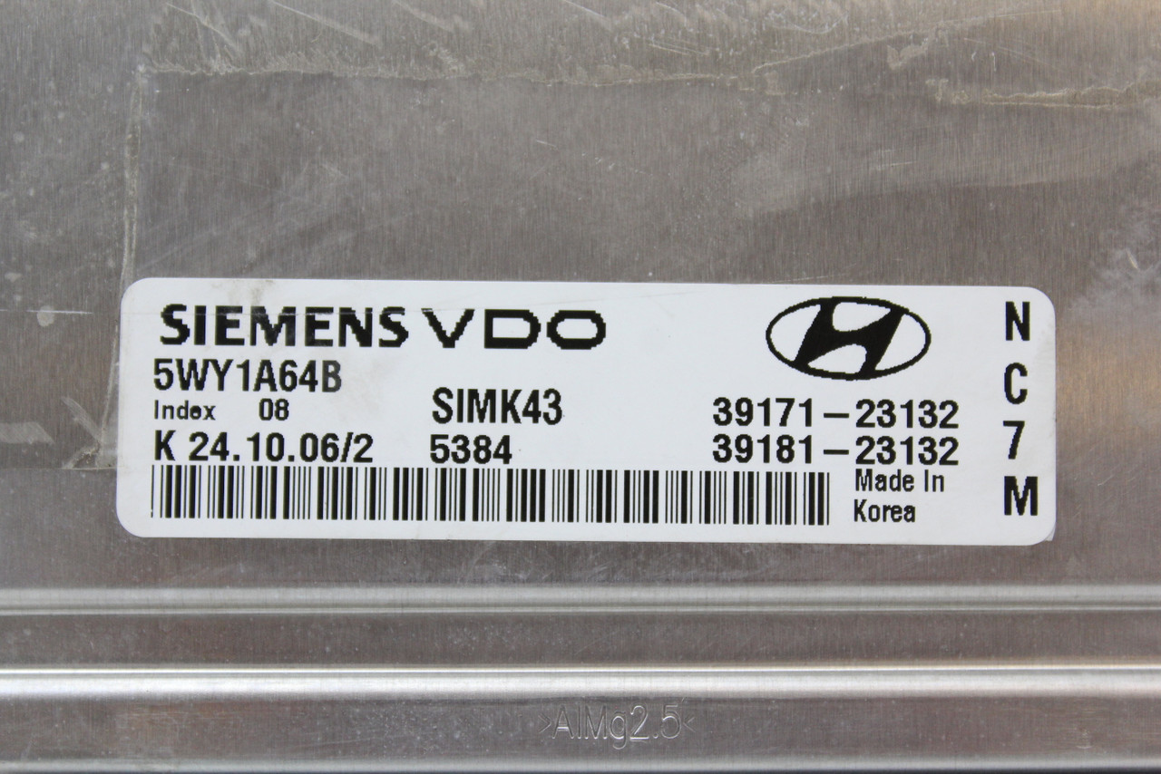 08 09 Hyundai Tucson 39171-23132 Computer Brain Engine Control ECU ECM Module
