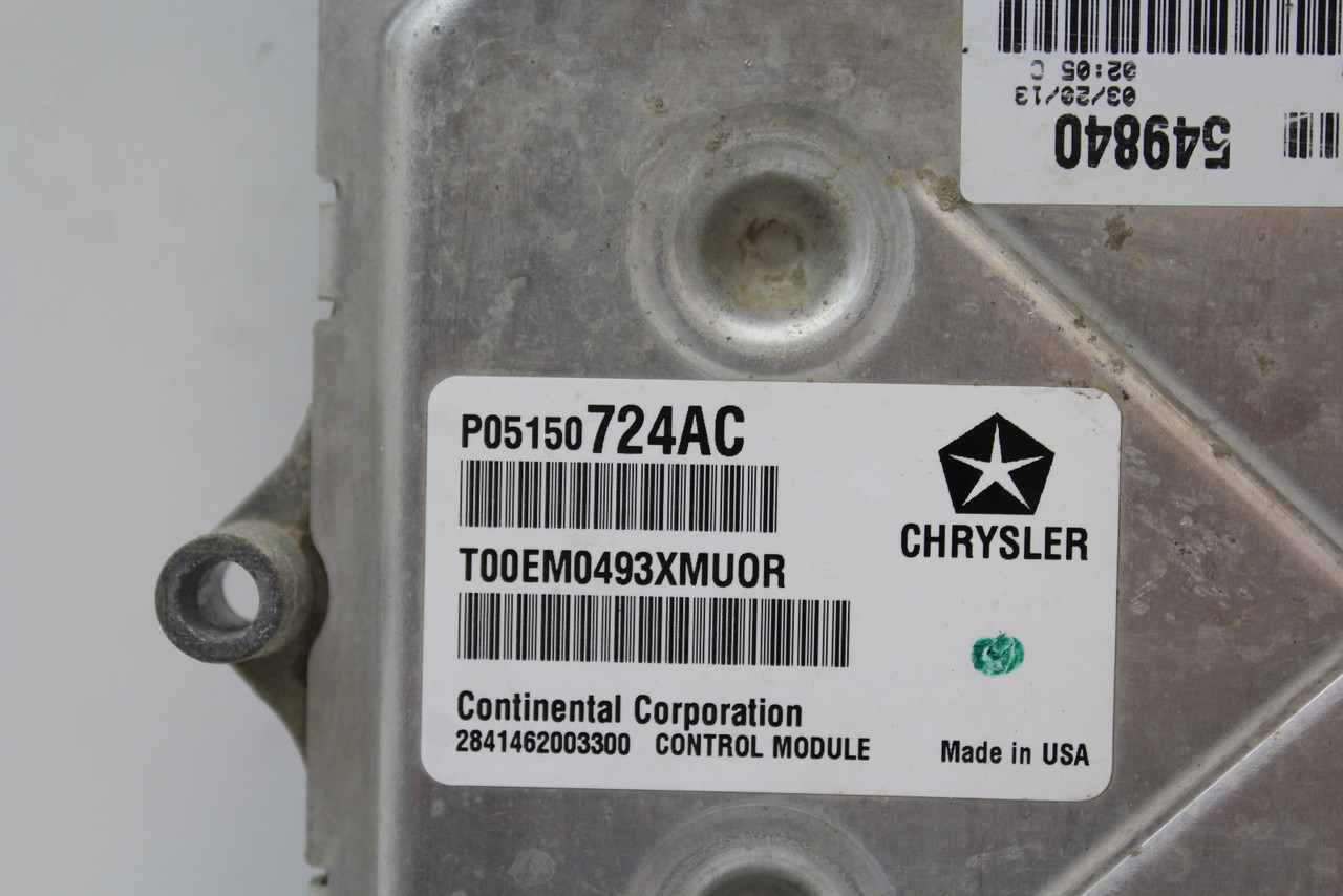 13 2013 Chrysler Town Country 05150724AC Computer Engine Control ECU ECM Module