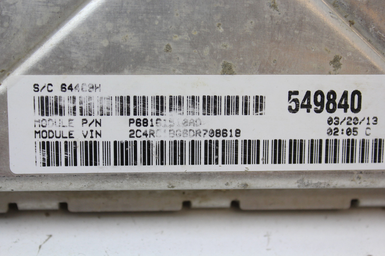 13 2013 Chrysler Town Country 05150724AC Computer Engine Control ECU ECM Module