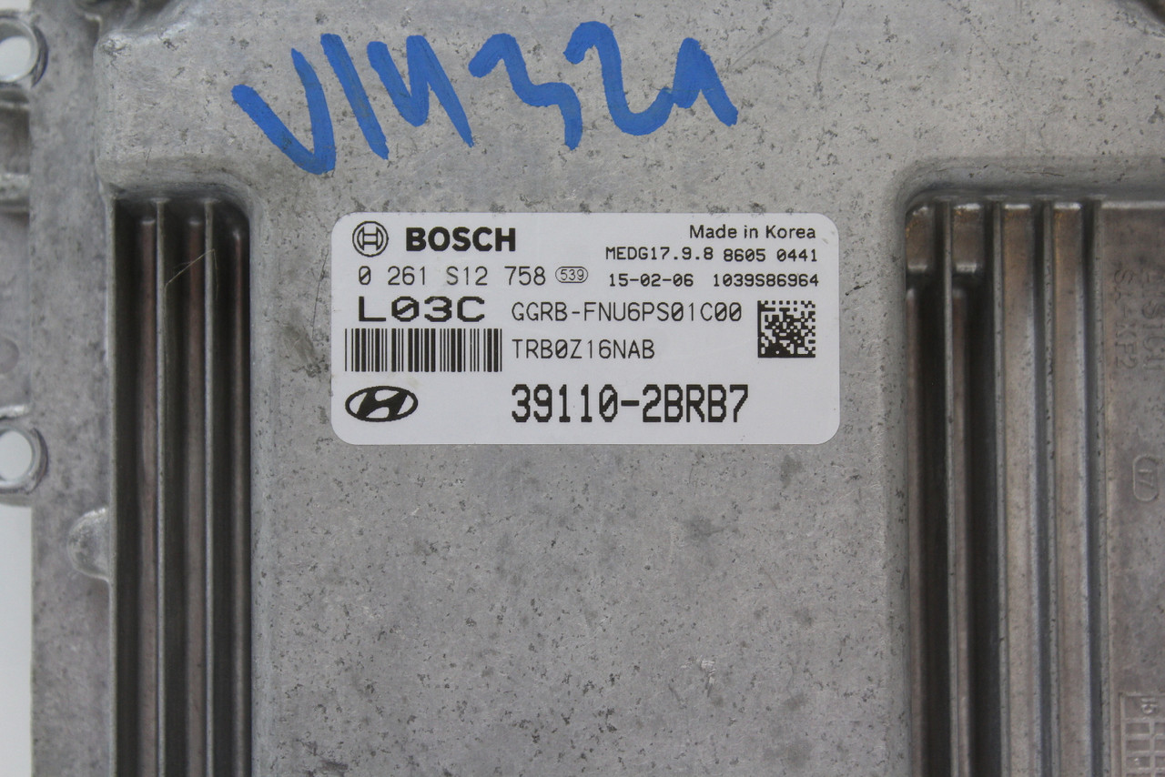 15-17 Hyundai Accent 39110-2BRB7 Computer Engine Control ECU ECM EBX Module