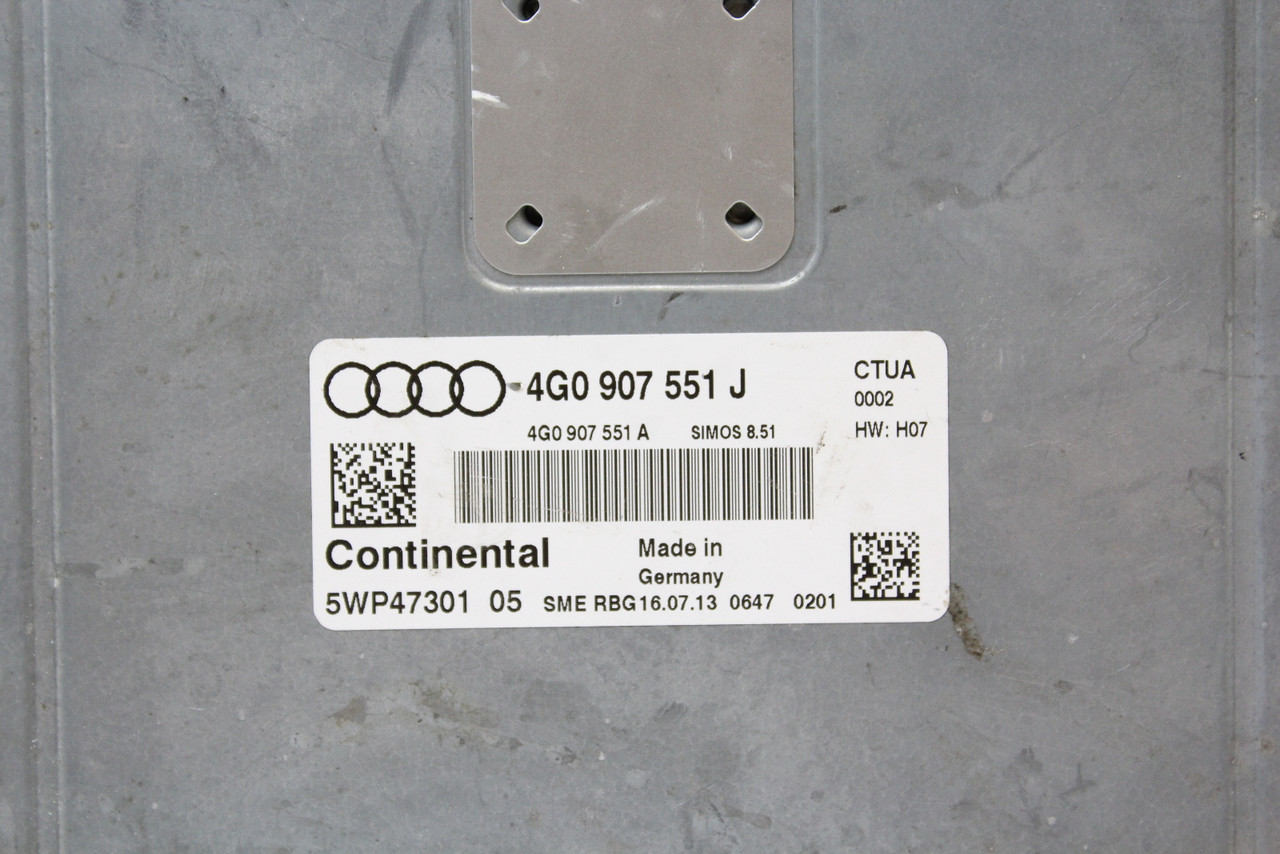 13-15 Audi A6 4G0 907 551 J Computer Brain Engine Control ECU ECM EBX Module 13-15 Audi A6 4G0 907 551 J Computer Brain Engine Control ECU ECM EBX Module