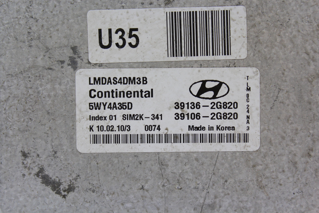 10-13 Hyundai Tucson 39106-2G820 Computer Brain Engine Control ECU ECM Module