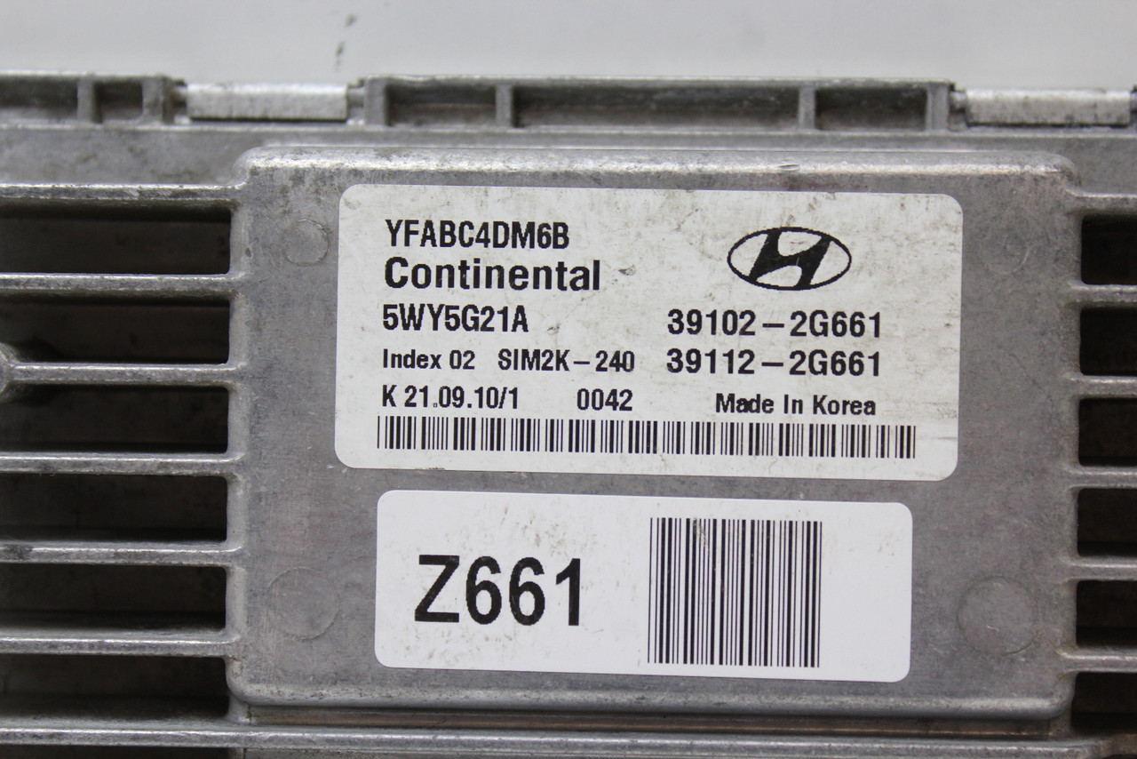 11 12 Hyundai Sonata 39112-2G661 Computer Brain Engine Control ECU ECM Module
