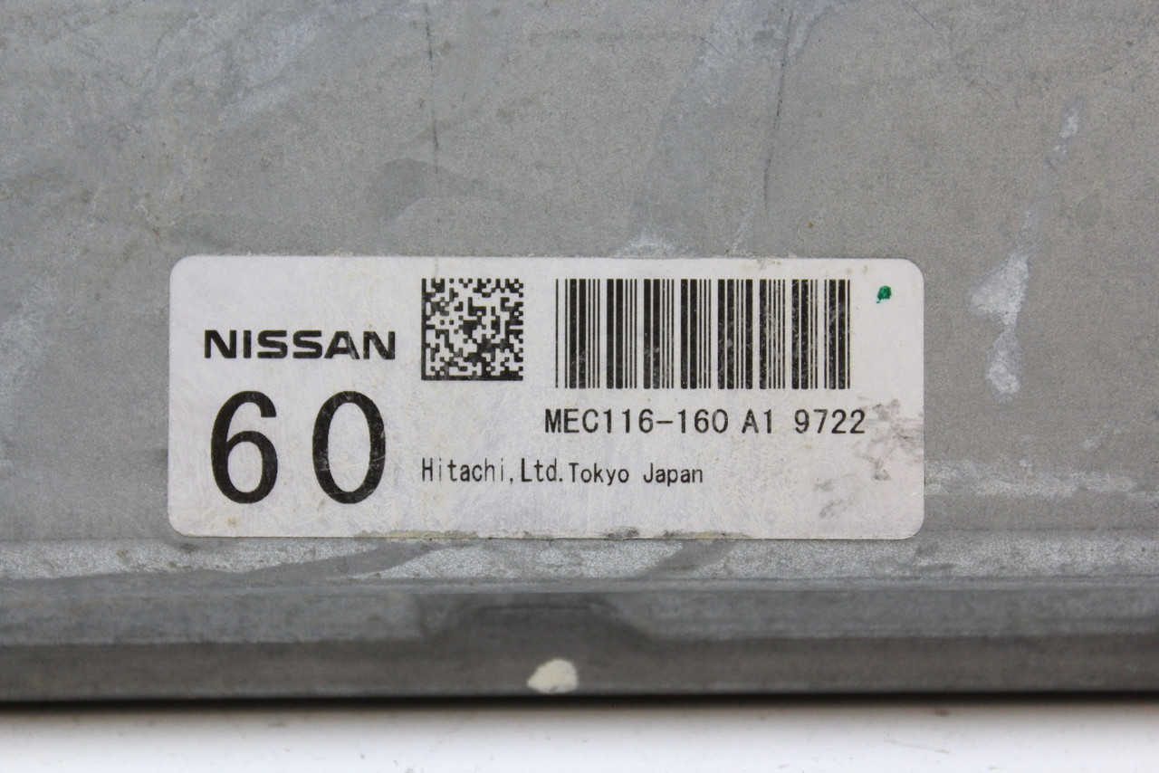 2009 09 Nissan Murano MEC116-160 A1 Computer Brain Engine Control ECU ECM Module