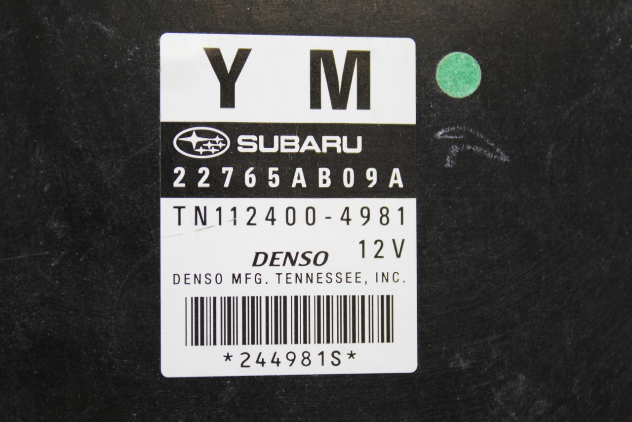 11 2011 Subaru Legacy 22765AB09A Computer Brain Engine Control ECU ECM Module 11 2011 Subaru Legacy 22765AB09A Computer Brain Engine Control ECU ECM Module