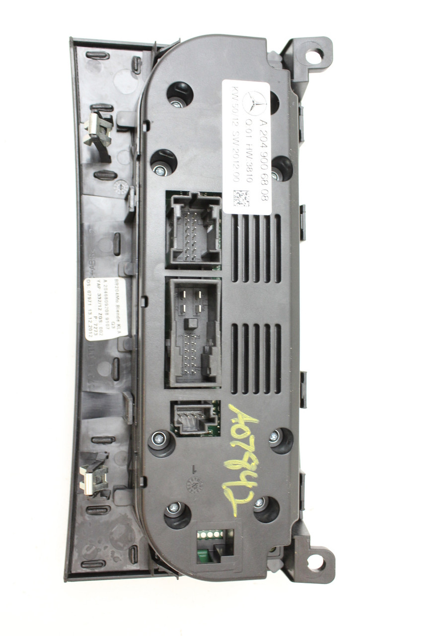 12-14 Benz C300 A 204 900 68 08 Climate Control Panel Temperature Unit A/C
