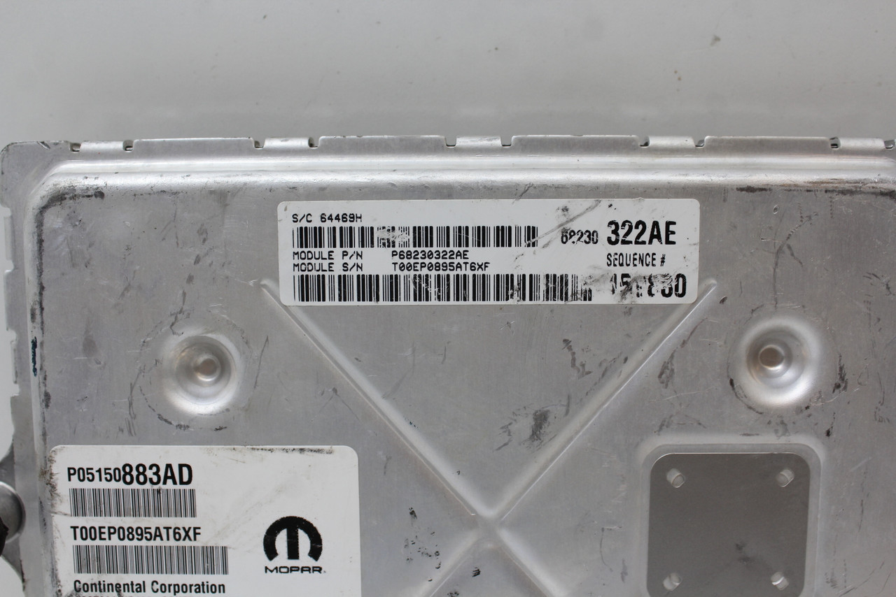 15 2015 Charger P68230322AE Computer Brain Engine Control ECU ECM EBX Module 15 2015 Charger P68230322AE Computer Brain Engine Control ECU ECM EBX Module