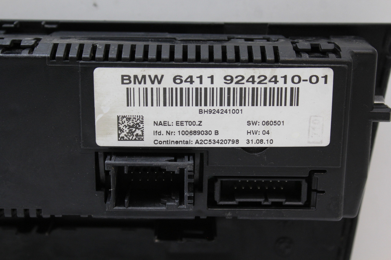 10-13 BMW 135I 64119242410 Climate Control Panel Temperature Unit A/C Heater