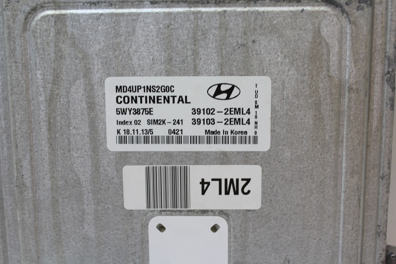 14-16 Elantra 39103-2EML4 Computer Brain Engine Control ECU ECM EBX Module