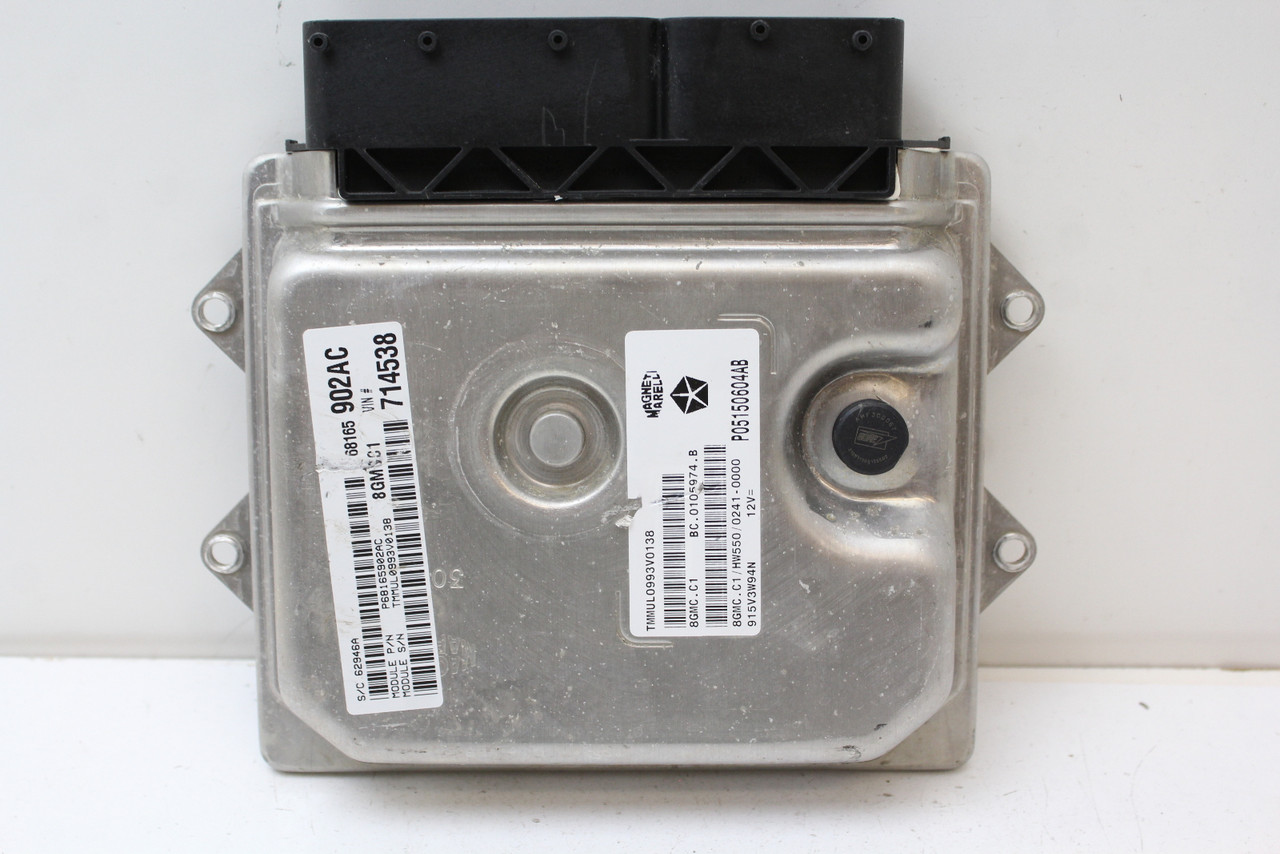 12-14 Fiat 500 P68165902AC Computer Brain Engine Control ECU ECM EBX Module