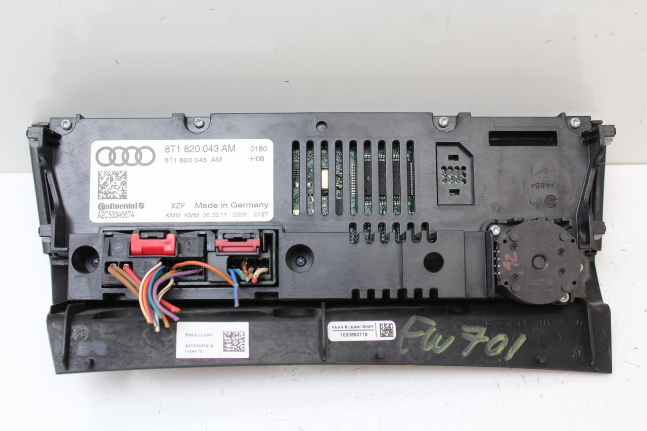 09-12 Audi A4 8T1 820 043 M Climate Control Panel Temperature Unit