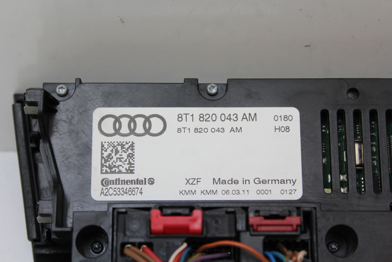 09-12 Audi A4 8T1 820 043 M Climate Control Panel Temperature Unit A/C Heater