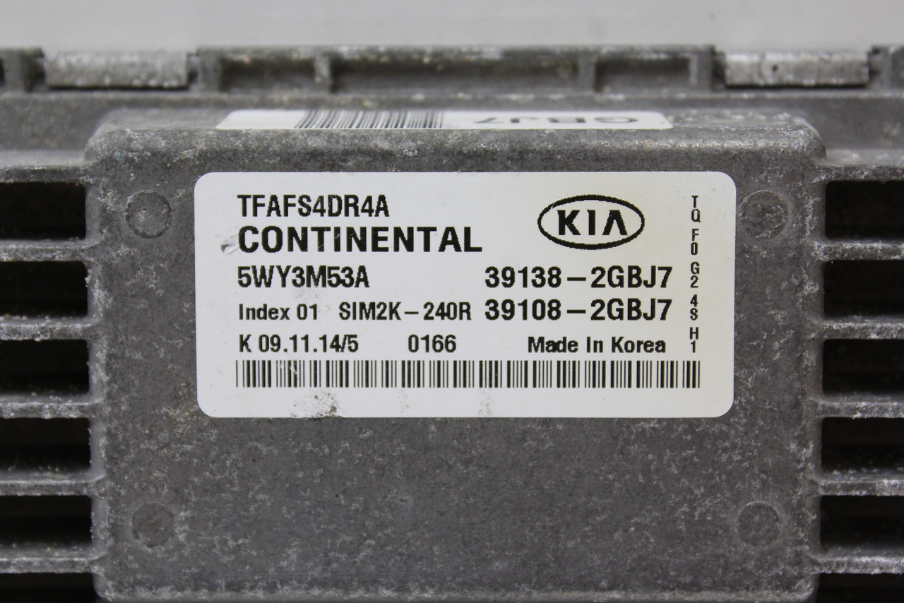 2015 15 Kia Optima 39108-2GBJ7 Computer Brain Engine Control ECU ECM EBX Module
