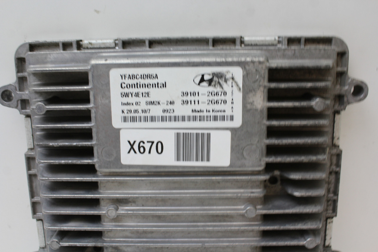11 2011 Sonata 39111-2G670 Computer Brain Engine Control ECU ECM EBX Module