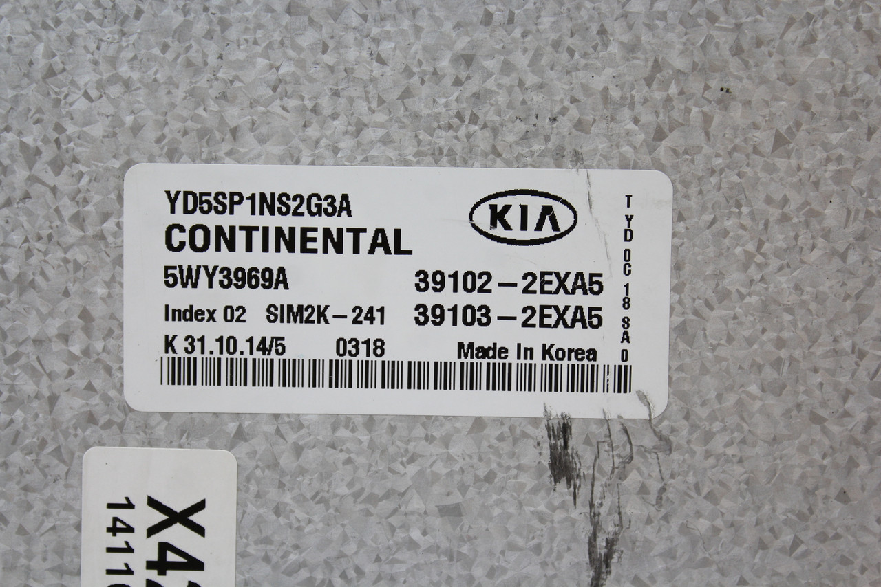 15 2015 Kia Forte 39103-2EXA5 Computer Brain Engine Control ECU ECM EBX Module