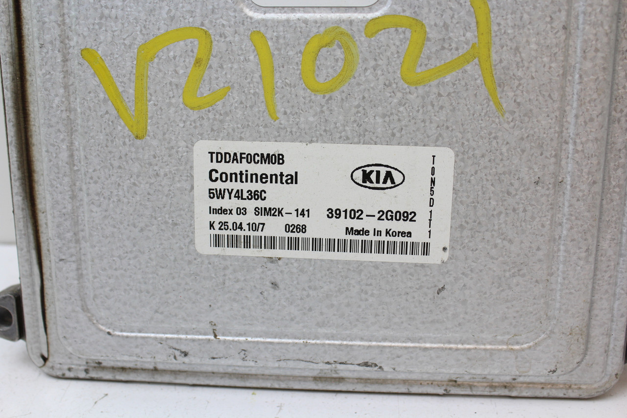 10 2010 Forte 39102-2G092 Computer Brain Engine Control ECU