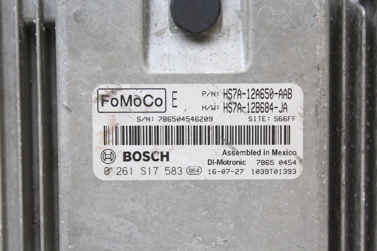 17-20 Ford Fusion HS7A-12B684-JA Computer Engine Control ECU ECM EBX Module