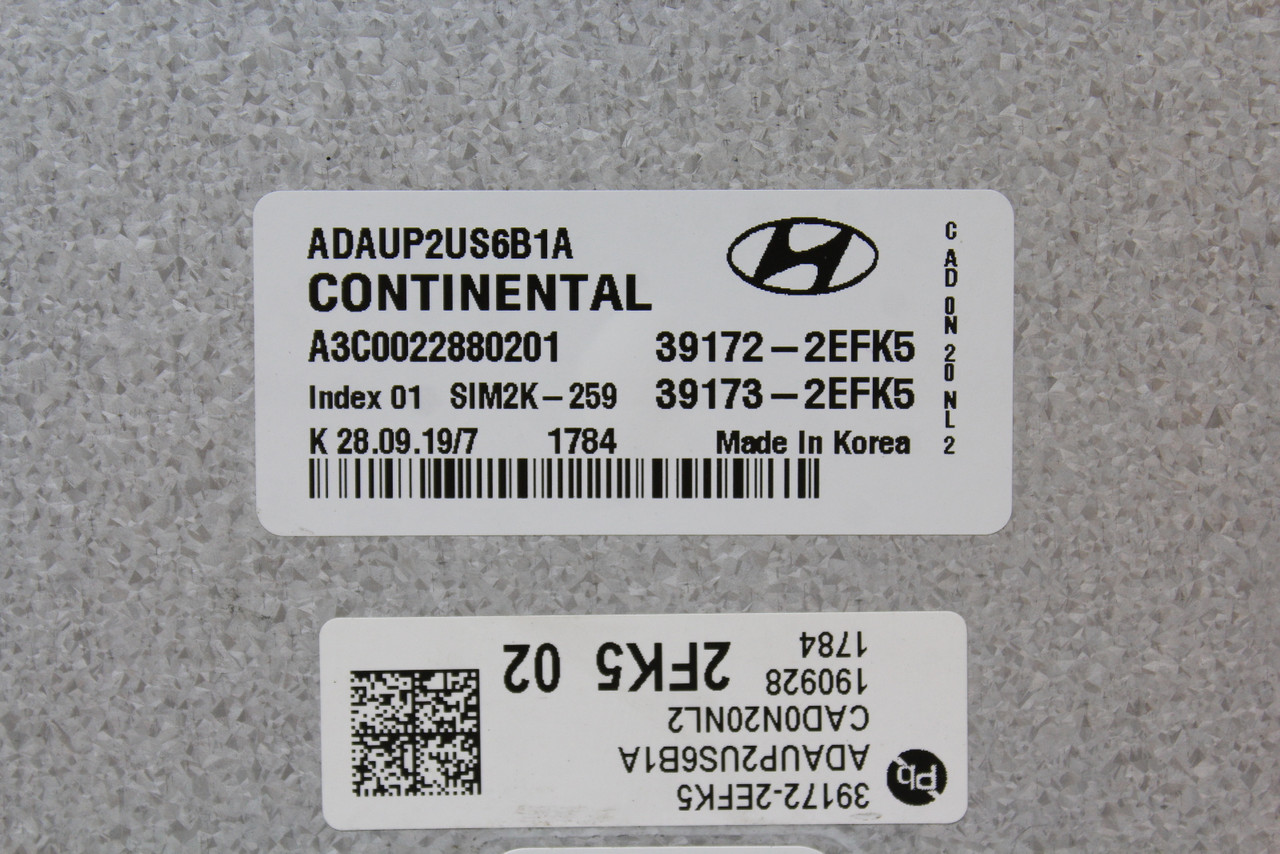 2020 20 Hyundai Elantra 39173-2EFK5 Computer Engine Control ECU ECM EBX Module