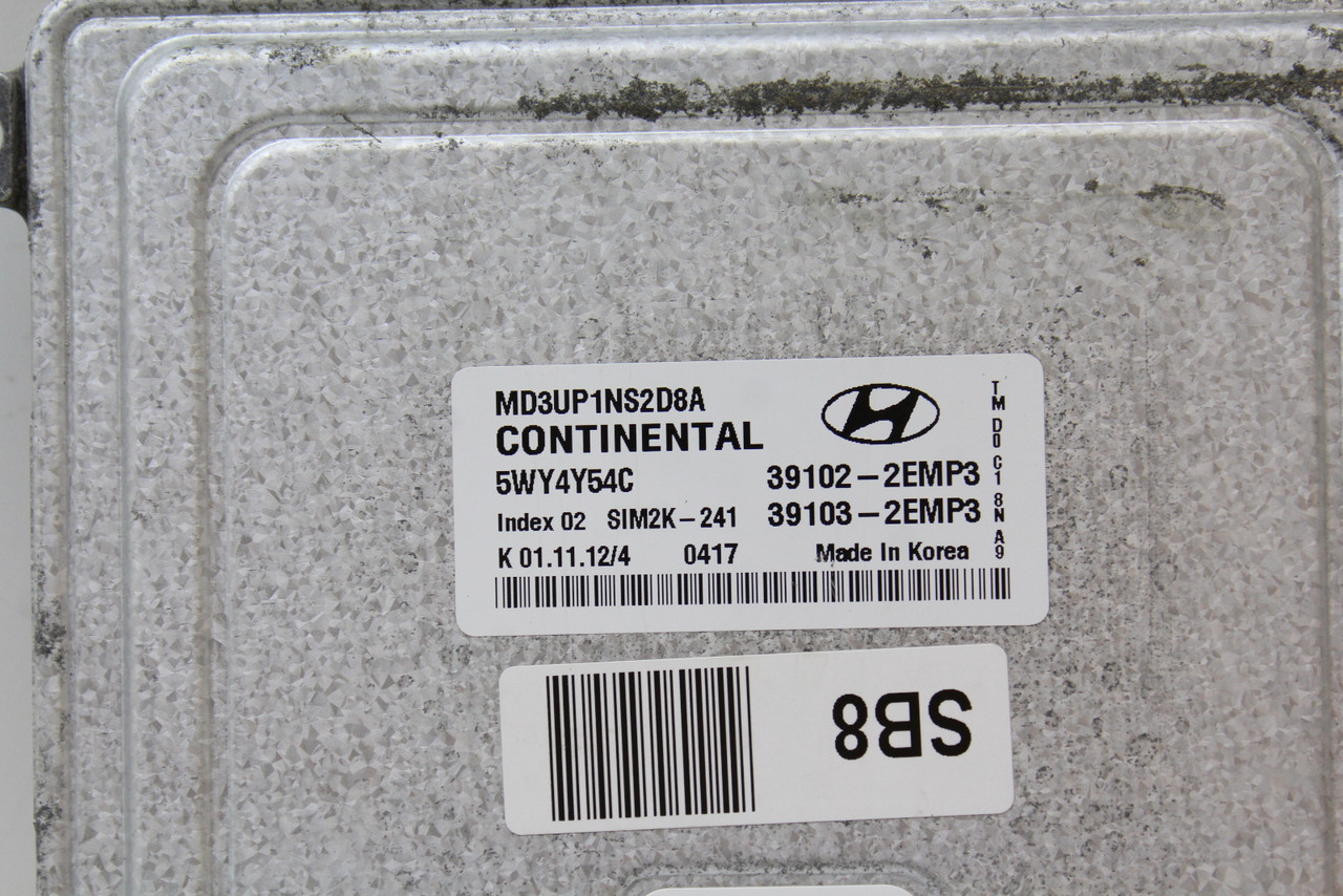 11-13 Hyundai Elantra 39103-2EMP3 Computer Engine Control ECU ECM EBX Module