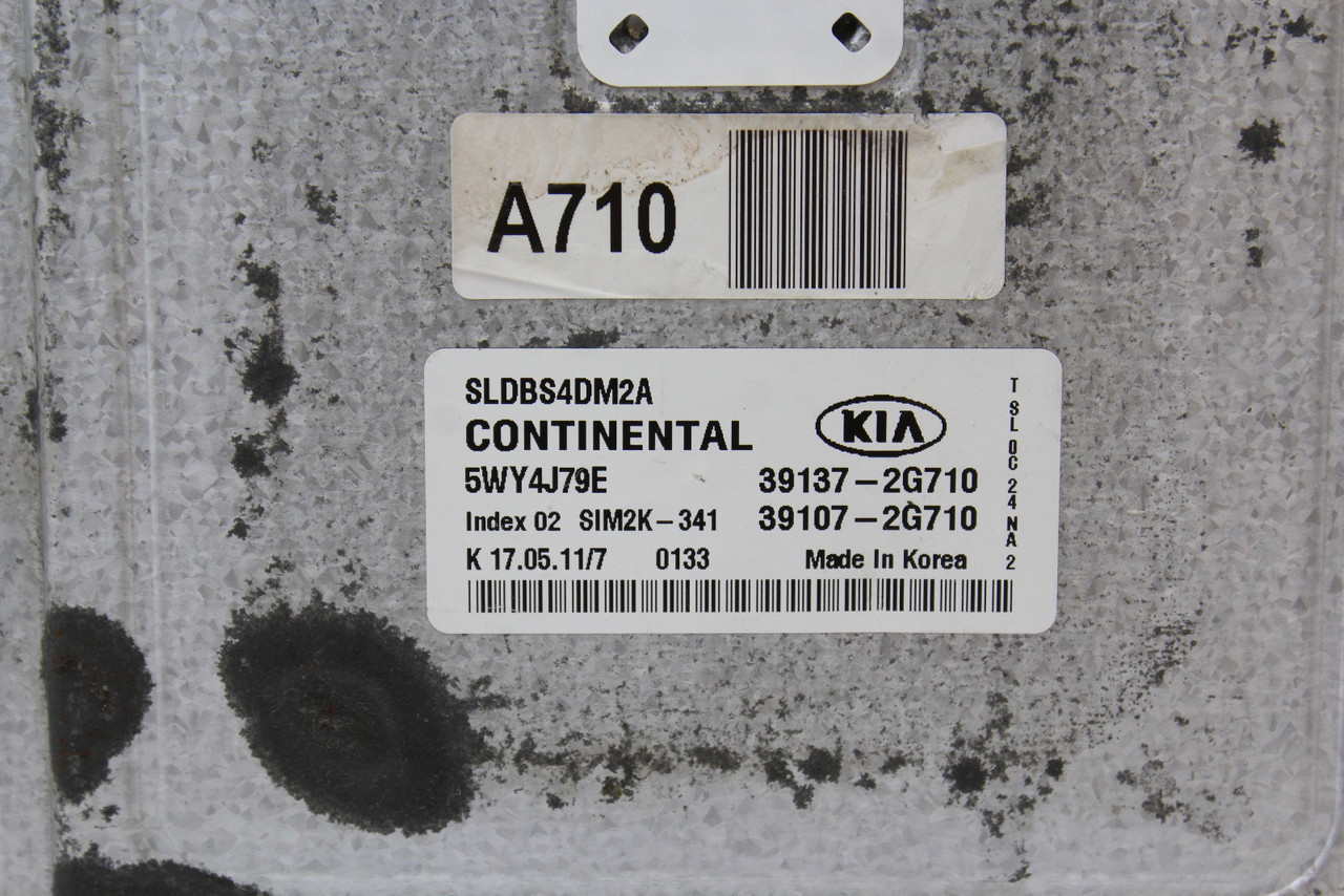 10-13 Kia Sportage 39107-3G710 Computer Brain Engine Control ECU ECM EBX Module