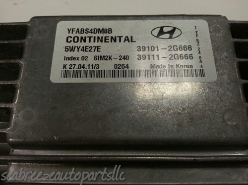 2011 2012 2013 SONATA 2.4L AT COMPUTER BRAIN ENGINE CONTROL ECU ECM MODULE 4985