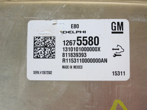 16 Chevy Malibu 12675580 Computer Brain Engine Control ECU ECM EBX Module