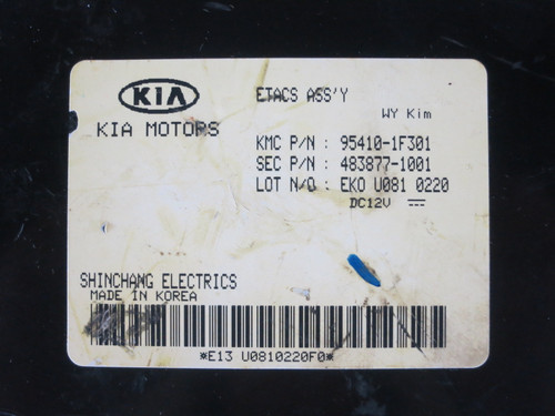 07 08 09 10 Kia Sportage 95410-1F301 ETACS Traction Control Assist Unit Module