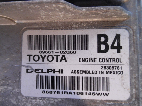 2011 11 TOYOTA COROLLA COMPUTER BRAIN ENGINE CONTROL ECU ECM EBX MODULE K2112