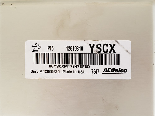 2006-2009 Lacrosse 12600930 Computer Brain Engine Control ECU ECM EBX Module