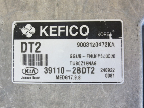 14 15 Kia Rio 39110-2BDT2 Computer Brain Engine Control ECU ECM EBX Module