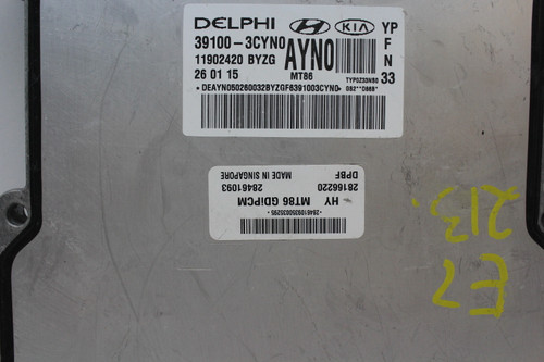 2015 15 Kia Sedona 39100-3CYN0 Computer Brain Engine Control ECU ECM EBX Module
