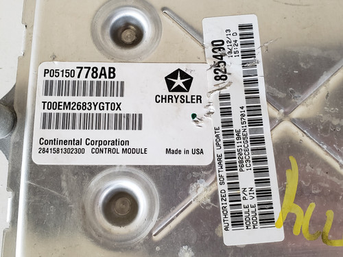 2014 Chrysler 200 P68205119AE Computer Brain Engine Control ECU ECM EBX Module