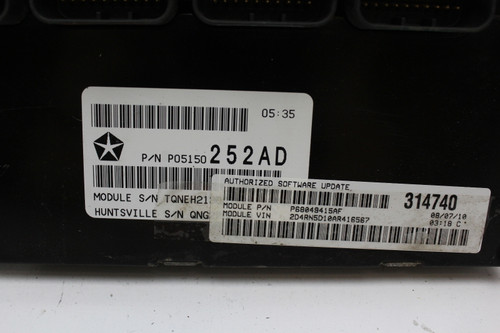 08-10 Dodge Caravan 3.8L P68049415AF Computer Engine Control ECU ECM Module