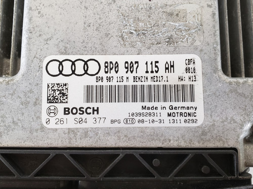 2009 Audi A3 8P0 907 115 AH Computer Brain Engine Control ECU ECM EBX Module