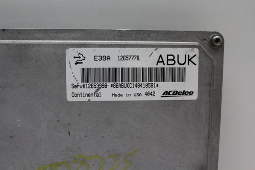 14 15 16 Impala 12653998 Computer Brain Engine Control ECU ECM EBX Module