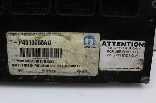 Dodge Mopar Stage 1 Turbo P4510055AD Computer Engine Control ECU ECM Module