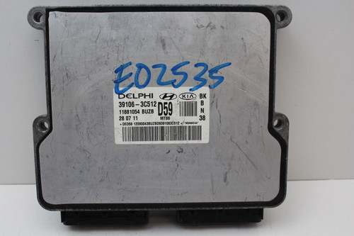 09-12 Hyundai Genesis 39106-3C512 Computer Engine Control ECU ECM EBX Module